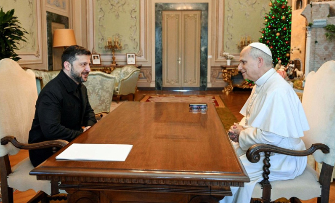 ലെയോ പാപ്പ, സെലൻസ്കിയുമായി കൂടിക്കാഴ്ച നടത്തി